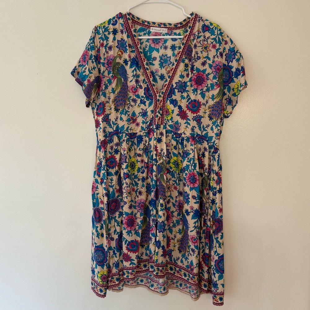 Bohemian Floral Mini Dress